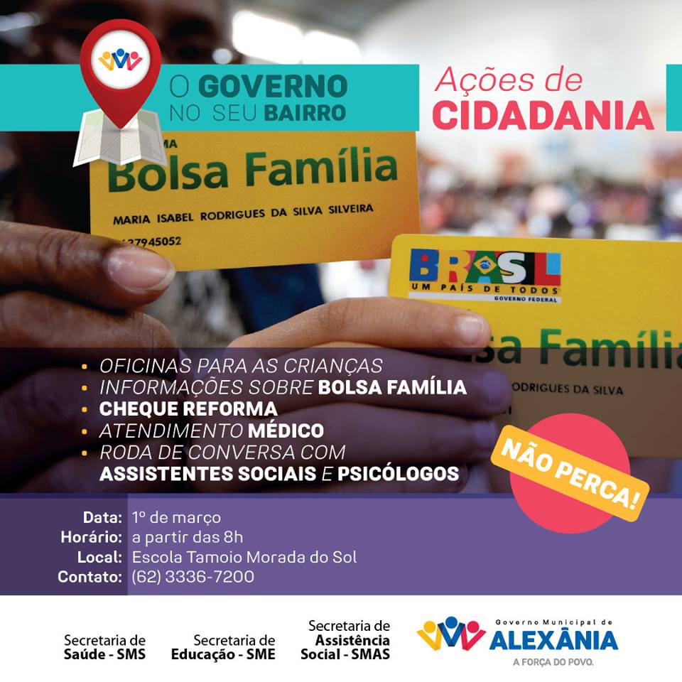 Ação O Governo no seu Bairro é na próxima quinta-feira