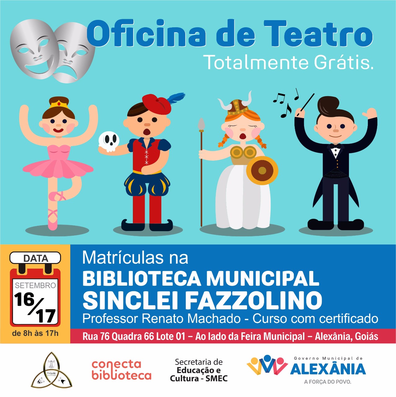 Oficina de Teatro na Biblioteca Sinclei Fazzolino