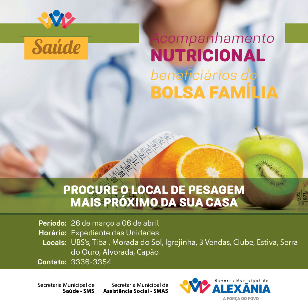 Acompanhamento Nutricional dos beneficiários do Bolsa Família