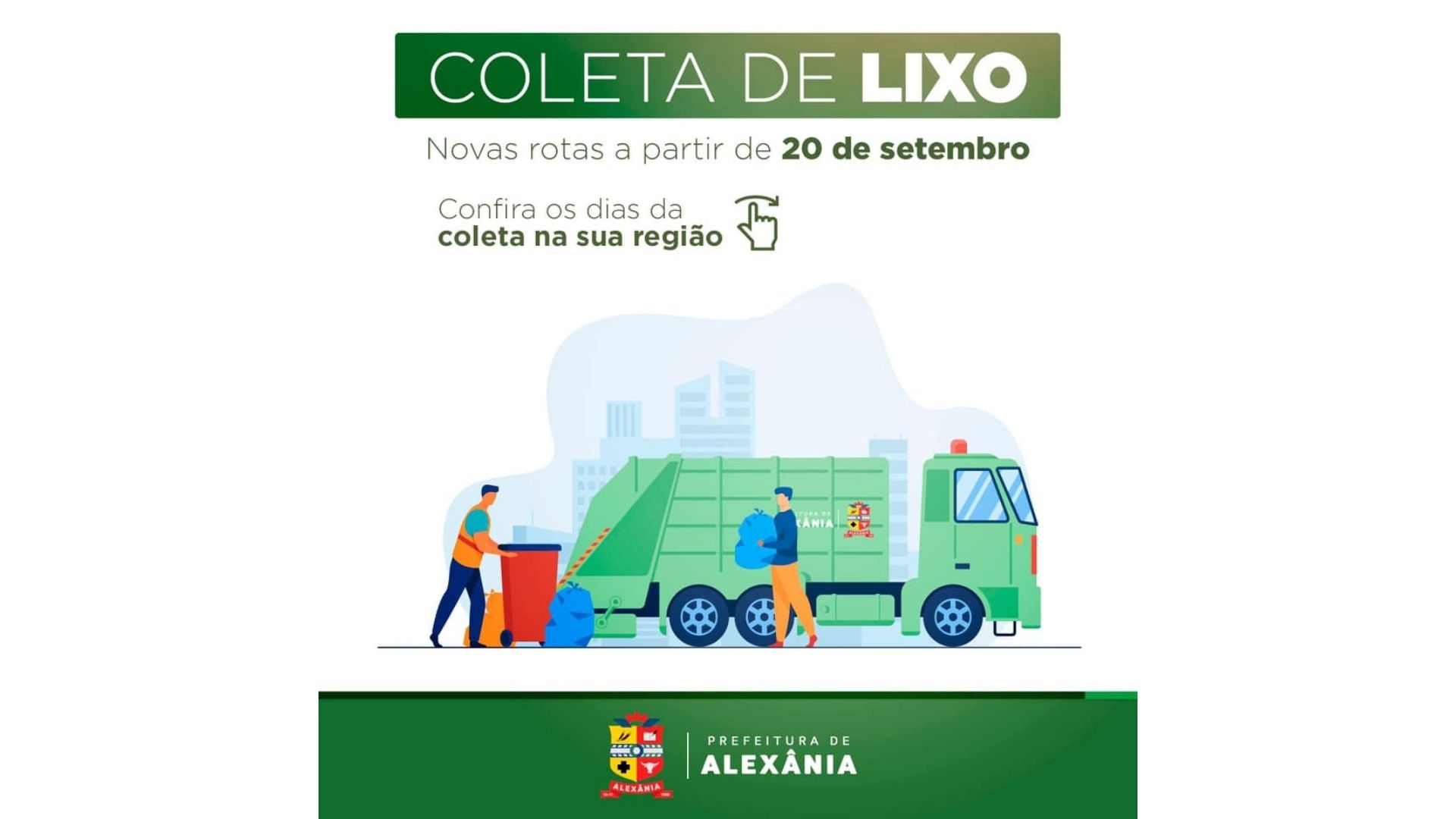 Coleta de lixo: novas rotas a partir de 20 de setembro