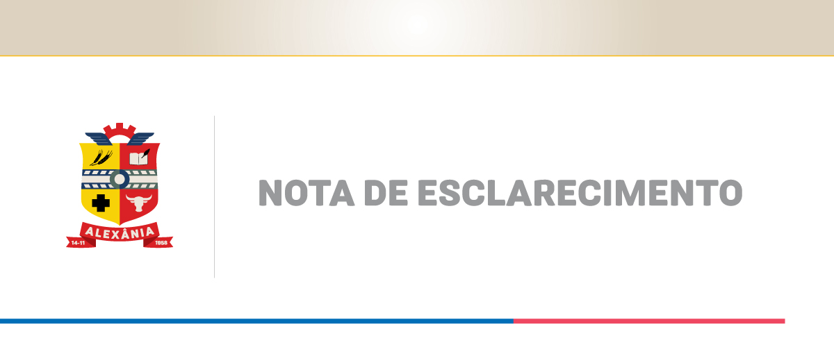 Nota de Esclarecimento - Saúde