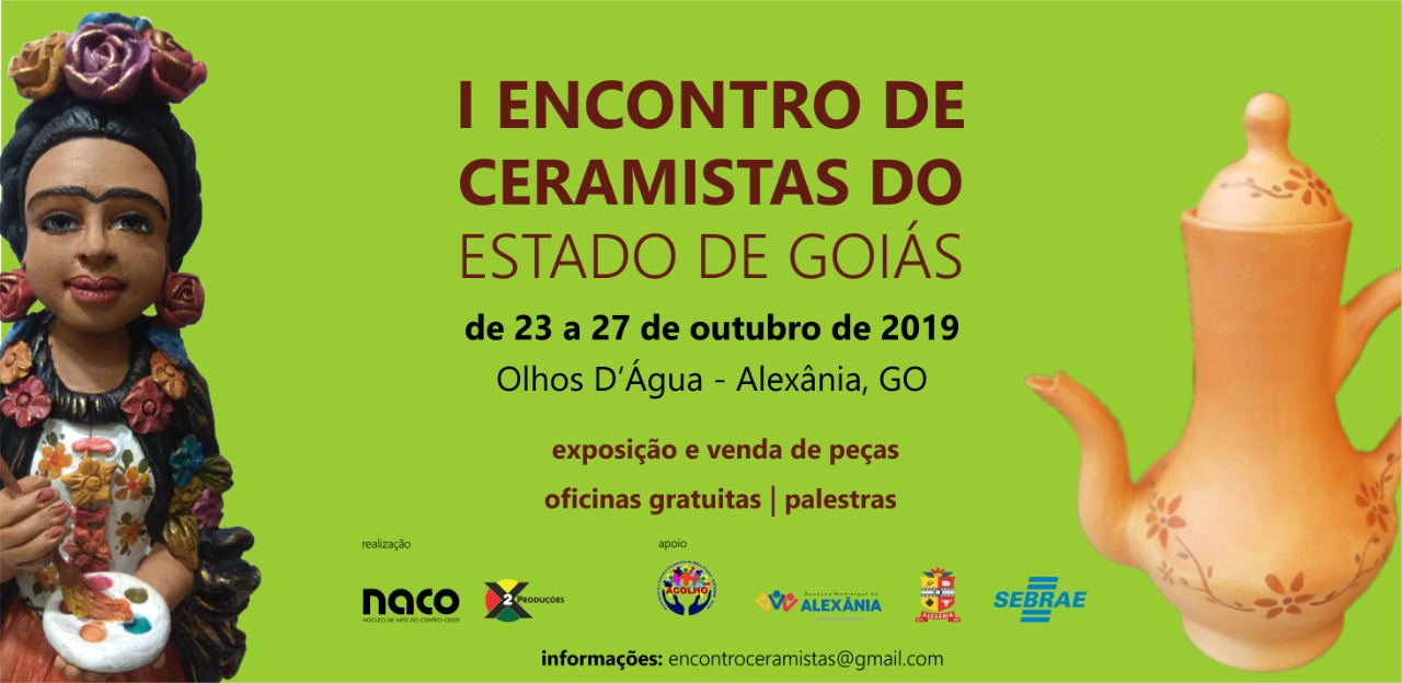 Mostra criativa de ceramistas goianos em Olhos d'Água - Alexânia/GO