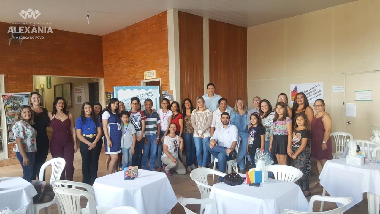 Premiação dos alunos que participaram do Concurso de Redação 2018