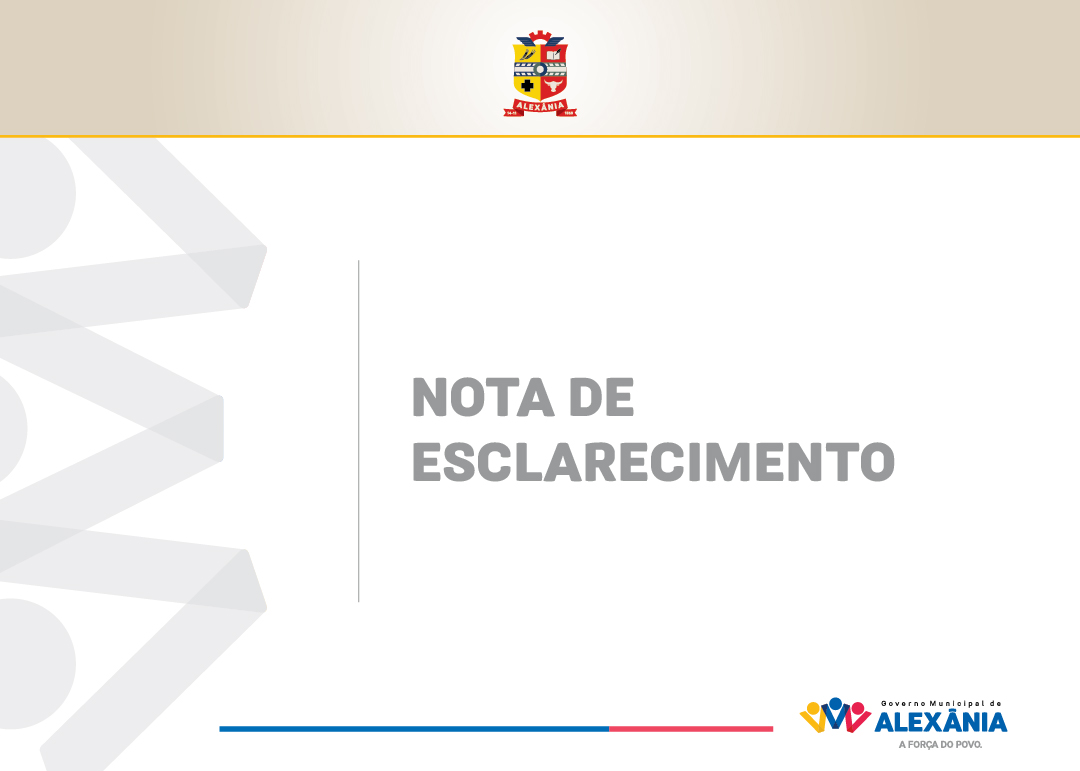 Nota de esclarecimento 