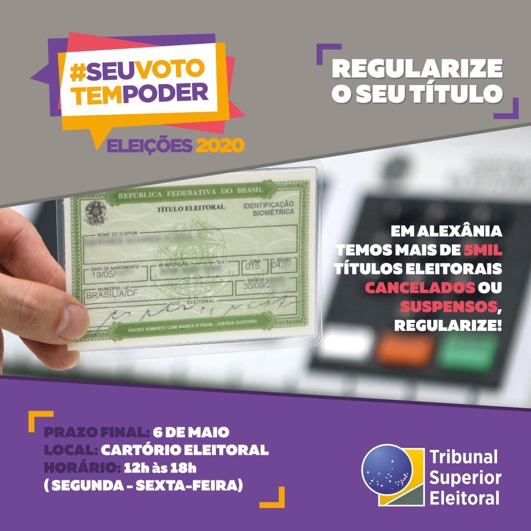 Cartório convoca para regularização do Título Eleitoral