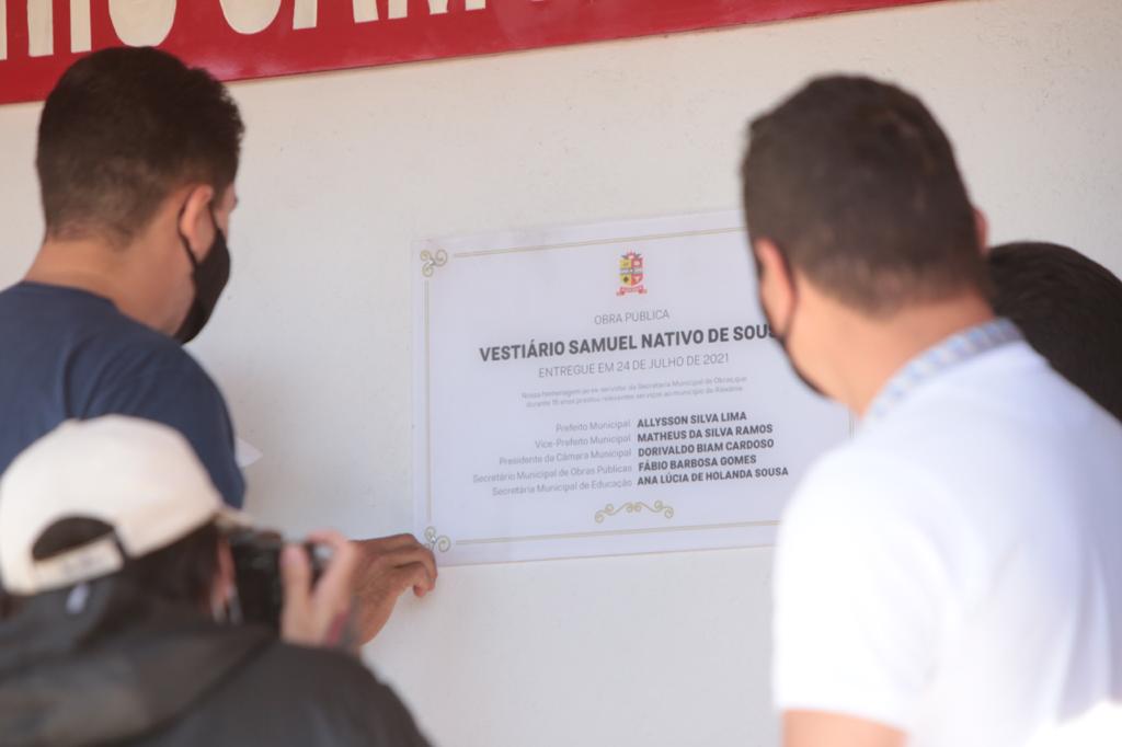 Inauguração do vestiário na Arena de Olhos D'Água